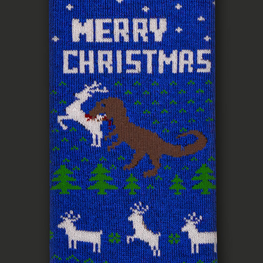 Skarpetki Merry Christmas dino