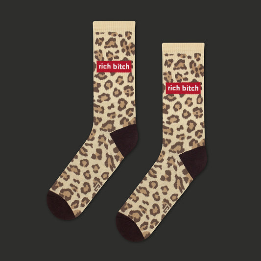 Skarpetki Leopard - rich bitch
