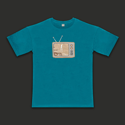 Koszulka oversize Telewizor – retro design, unisex bawełna