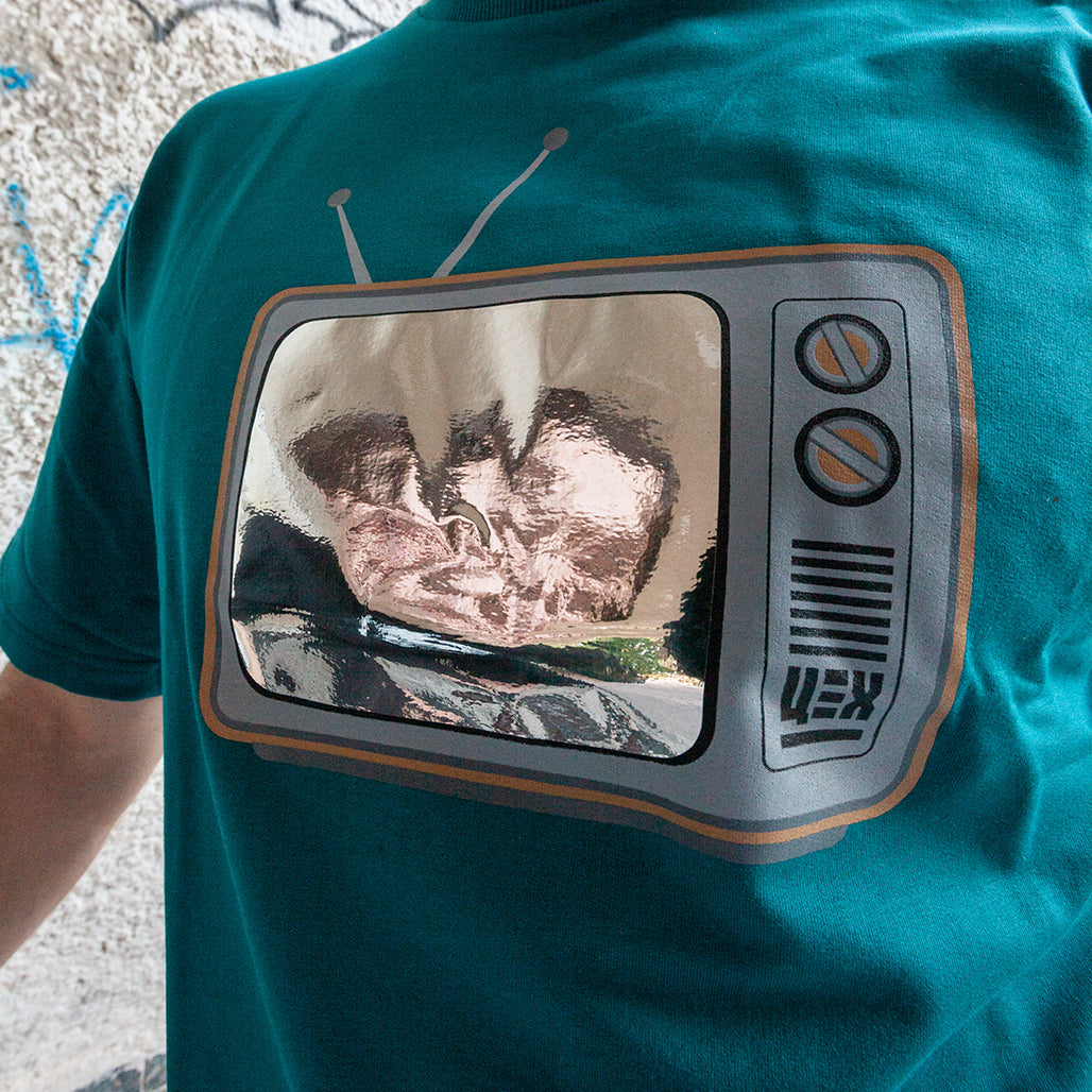 Koszulka oversize Telewizor – retro design, unisex bawełna